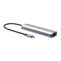 MANHATTAN Dokovací stanice USB-C 7v1, HDMI, USB-C PD 100W, 2xUSB-A 3.1, SD/microSD, RJ45