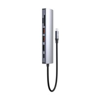 MANHATTAN Dokovací stanice USB-C 7v1, HDMI, USB-C PD 100W, 2xUSB-A 3.1, SD/microSD, RJ45