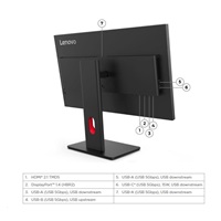 LENOVO LCD ThinkVision T27Q-40- 27",IPS,mat,16:9,2560x1440,178/178,4/6ms,350cd/m2,1500:1,CAM,DP,HDMI,PIVOT,VESA,3Y