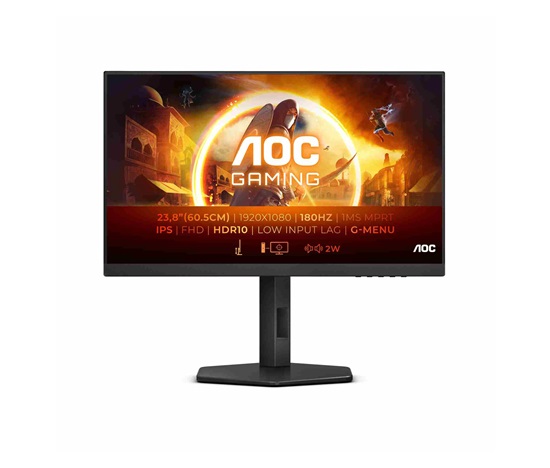 BAZAR - AOC MT IPS LCD WLED 23,8" 24G4X - IPS panel, 180Hz, 0,5ms, 1920x1080, 2xHDMI, DP, repro, pivot - Poškozený obal