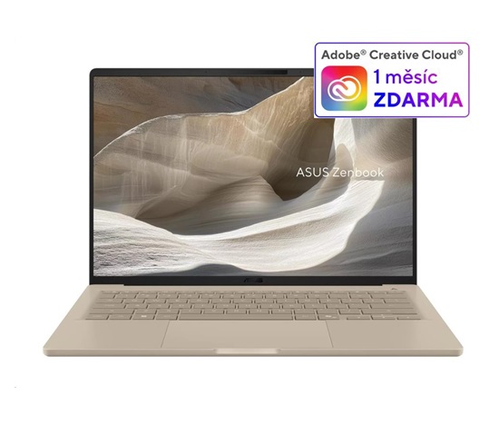ASUS NTB Zenbook A14 (UX3407QA-OLED180W), X1 26 100, 14" 1920x1200, 16GB, 1TB SSD, Adreno, W11 Home, Zabriskie Beige