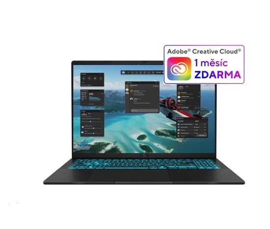 ASUS NTB Vivobook V16 (V3607VU-RP299W), Core5 210H, 16" 1920x1200, 32GB, 1TB SSD, Intel+RTX 4050, W11 Home, Matte Black