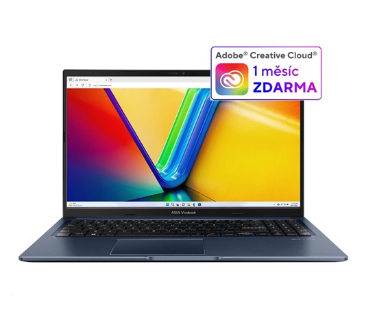 ASUS NTB Vivobook 15 (X1502VA-BQ1261W), i5-13420H, 15.6" FHD, 16GB, 512GB SSD, UHD, W11 Home, Quiet Blue