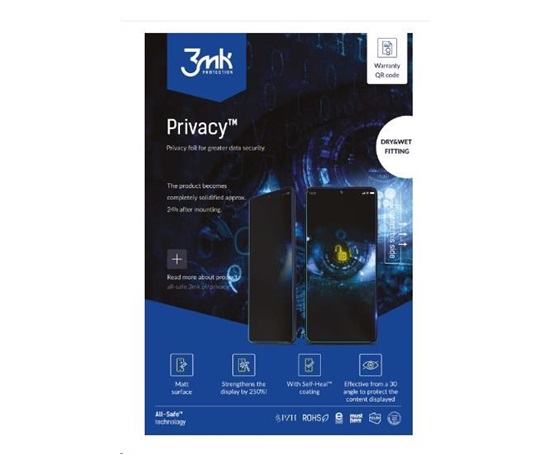3mk All-Safe - AIO fólie BH Privacy Dry & Wet Fitting Phone, 5 ks