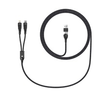 CONNECT IT Nabíjecí kabel Wirez 4v1, USB-C/USB, Lightning/USB-C, 1.25m, černá