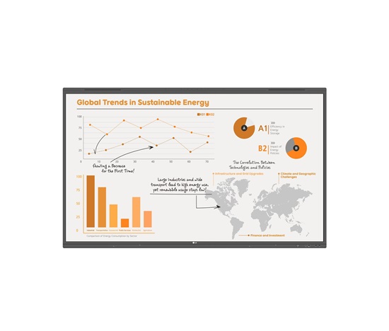 LG 86" signage CreateBoard Pro 86TR3PN-B UHD, 16/7, Android 13