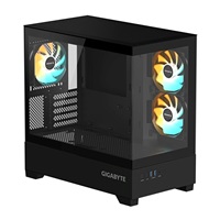 GIGABYTE case GB-C201P, Mid tower, 2xUSB 3.0, 3x 120mm ARGB Fan, černá