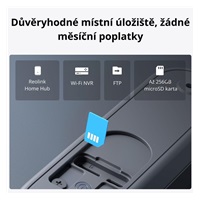 REOLINK bezpečnostní video zvonek D340B + Hub 1 + 128GB microSD
