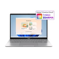 ASUS NTB Vivobook S14 (S3407QA-KP014W), Snapdragon X X1 26 100, 14" 2,5K, 16GB, 1TB SSD, Adreno, W11 Home, Matte Gray