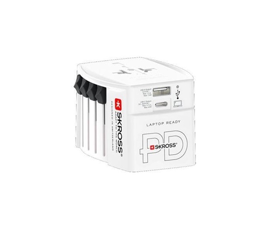 SKROSS cestovní adaptér MUV USB AC65PD, univerzální, neuzemněný, USB A+C 65W