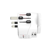 SKROSS cestovní adaptér PRO Light USB AC45PD - World, UK+USA+AUS/CN, univerzální, uzemněný, USB A+C 45W