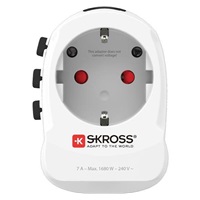 SKROSS cestovní adaptér PRO Light USB AC45PD - World, UK+USA+AUS/CN, univerzální, uzemněný, USB A+C 45W