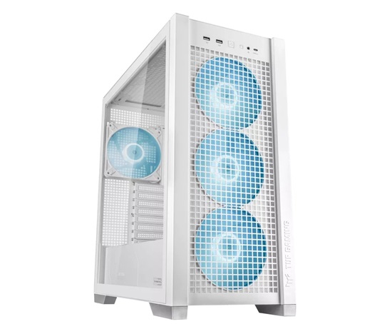 BAZAR - ASUS case TUF GAMING CASE (GT302) TG, Mid Tower, 4x 140mm ARGB Fan, bílá - Poškozený obal (Komplet)