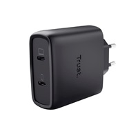 TRUST GaN Nabíječka MAXO 65W 2-Port, USB-C, černá