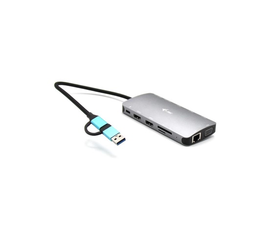 BAZAR - i-tec USB 3.0 USB-C/Thunderbolt 3x Display Metal Nano Dock with LAN, PD 100 W - Po opravě (Bez příslušenství)