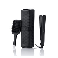 GHD Gold žehlička na vlasy, keramické destičky, dárková sada, Iced Luxe Collection, černá