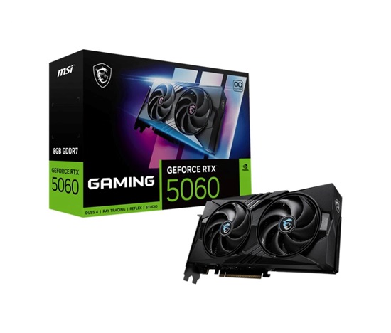 MSI VGA NVIDIA GeForce RTX 5060 8G GAMING OC, RTX 5060, 8GB GDDR7, 3xDP, 1xHDMI