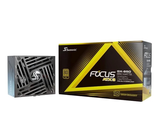 BAZAR - SEASONIC zdroj 850W Focus GX-850, 80+ GOLD, ATX 3.1, PCIe 5.1, poškozený obal