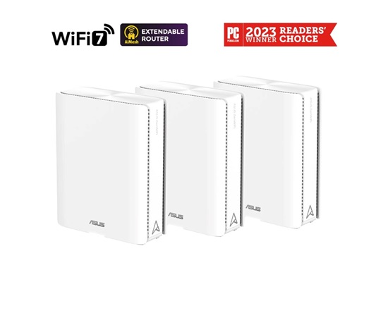 ASUS ZenWifi BQ16 3-pack, WiFi7 Extendable Router, AiMesh, 2x WAN/LAN, 3x LAN, 1x USB 3.0