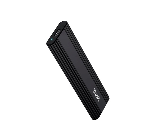 TRUST Externí box pro M.2 SSD, USB-C 3.2 Gen2, M.2 2280, černá