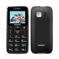 EVOLVEO EasyPhone, mobilní telefon pro seniory s nabíjecím stojánkem, černý
