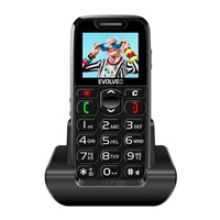 EVOLVEO EasyPhone, mobilní telefon pro seniory s nabíjecím stojánkem, černý