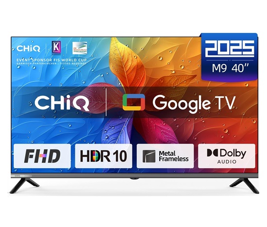 BAZAR - CHiQ L40M9E TV 40", Full HD, smart, Google TV, Dolby Audio, dbx-tv, HDR 10 - Rozbaleno (Komplet)