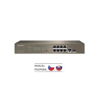BAZAR - Tenda TEG5310P-8-150W - L3 managed Gigabit PoE AT Switch, 8x PoE AF/AT 10/100/1000Mbps, 1xSFP 1Gbps - poškozený