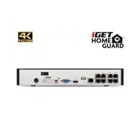 BAZAR iGET HOMEGUARD HGNVK88504 - PoE 4K UltraHD NVR CCTV 8CH + 4x kamera - poškozený obal