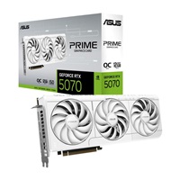 ASUS VGA NVIDIA GeForce RTX 5070 PRIME 12GB OC WHITE, 12GB GDDR7, 3xDP, 1xHDMI