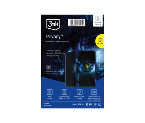 3mk All-Safe Privacy - AIO fólie Phone Dry & Wet Fitting v2.0 25 pcs