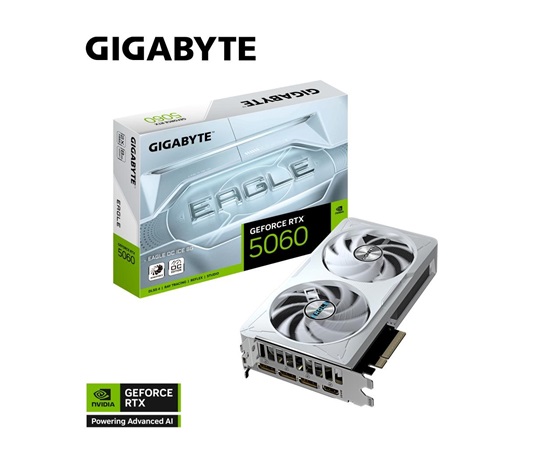 GIGABYTE VGA NVIDIA GeForce RTX 5060 EAGLE ICE OC 8G, 8G GDDR7, 3xDP, 1xHDMI