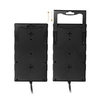 Solight přepěťová ochrana, 8z, USB A+CA, 2m, černá