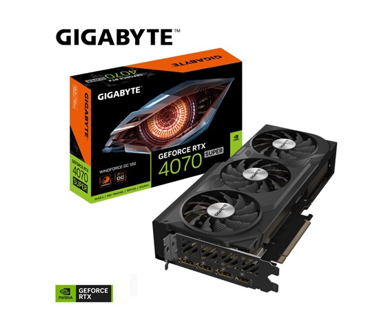 BAZAR - GIGABYTE VGA NVIDIA GeForce RTX 4070 SUPER WINDFORCE OC 12G, 12G GDDR6X, 3xDP, 1xHDMI - Po opravě (Bez příšlušen