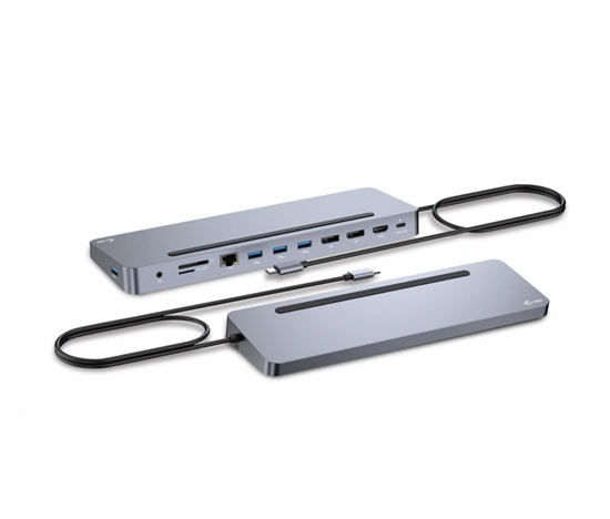 BAZAR - i-tec USB-C Metal Ergonomic 4K 3x Display Docking Station, PD 100W + - Po oprave, kompletni baleni