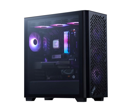 ADATA XPG case VALOR AIR PRO, ATX, Průhledná bočnice, 4x 120mm ARGB Fan, Černá
