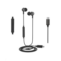 WG - Sluchátka s konektorem Type-C, drátové, černá