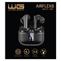 WG - Bluetooth sluchátka WG AirFlex 8, ENC + ANC, černá