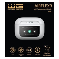 WG - Bluetooth sluchátka WG AirFlex 9 s displejem, Avatar, ANC,  bílá