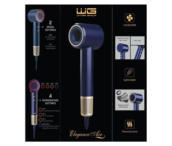 WG - Fén na vlasy WG Elegance Air / blue