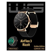 WG - Chytré hodinky WG AirFlex3 Rizz It, dámské, 2x řemínek, zlatá