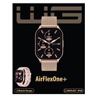 WG - Chytré hodinky WG AirFlexOne+, dámské, 2x řemínek, zlatá