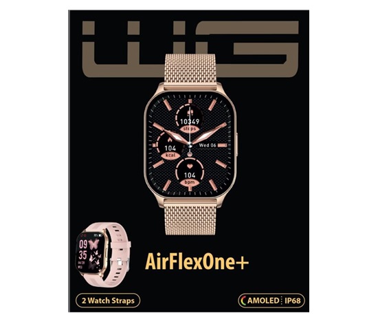 WG - Chytré hodinky WG AirFlexOne+ / smart watch / gold
