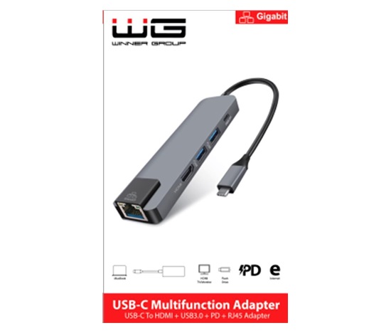 WG - Type-C HUB / HDMI / RJ45 / USB3.0 / hlinik