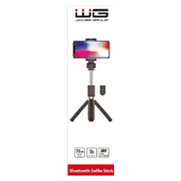 WG - Selfie tyč WG 6, Selfie tyč + tripod, teleskopická, s bluetooth tlačítkem, černá