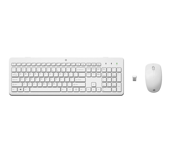 HP 230 Wireless Mouse and Keyboard Combo (White) CZ/SK - bezdrátová klávesnice a myš - pošk.obal