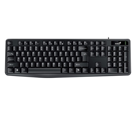 BAZAR - GENIUS klávesnice KB-117, Drátová, Copilot, USB, černá, CZ+SK layout - Poškozený obal (Komplet)