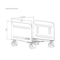 Stojan pod PC Brateck CPB-4 pojízdný