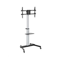 ALU pojízdný stojan Brateck FS44-46TW pro TV 37"-86" 50kg police