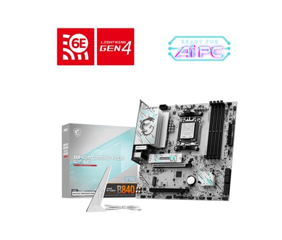 MSI MB Sc AM5 B840M GAMING PLUS WIFI6E, AMD B840, 4xDDR5, 1xHDMI, WI-FI, mATX